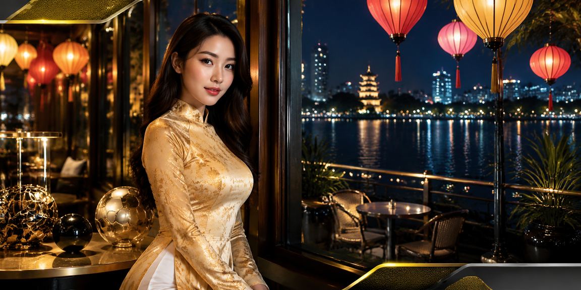 Người chơi cá cược thể thao tại Hà Nội với áo dài truyền thống Việt Nam