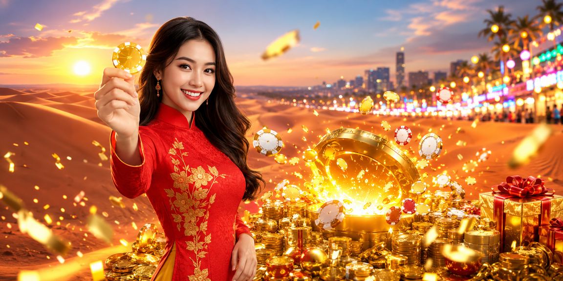 Người chơi cá cược tại Mũi Né mặc áo dài truyền thống trong không gian hiện đại